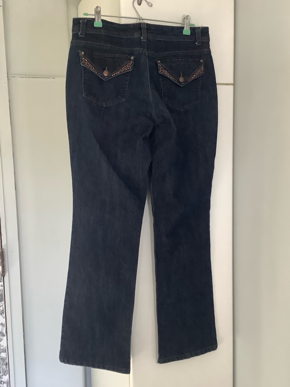 Classic Black Women's Jeans with Studded Back Pockets